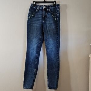 Luaren Conrad Women's Embroidered Blue Jeans